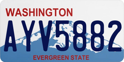 WA license plate AYV5882