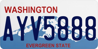 WA license plate AYV5888