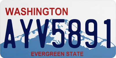 WA license plate AYV5891