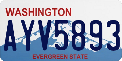 WA license plate AYV5893