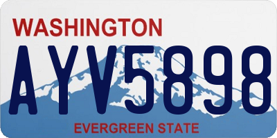WA license plate AYV5898