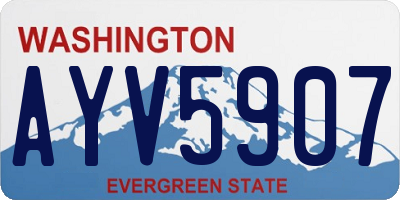 WA license plate AYV5907