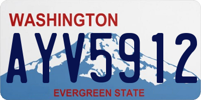 WA license plate AYV5912