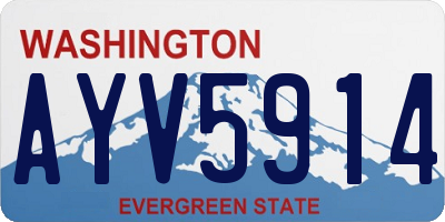WA license plate AYV5914