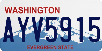 WA license plate AYV5915