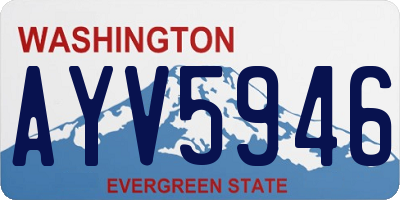 WA license plate AYV5946