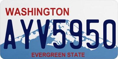 WA license plate AYV5950