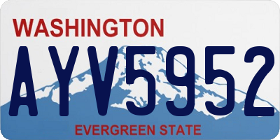 WA license plate AYV5952