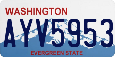 WA license plate AYV5953