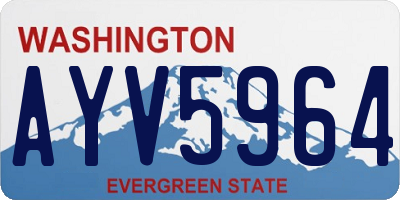 WA license plate AYV5964