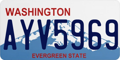 WA license plate AYV5969