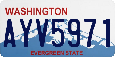 WA license plate AYV5971