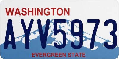 WA license plate AYV5973