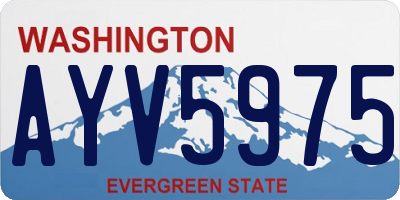 WA license plate AYV5975