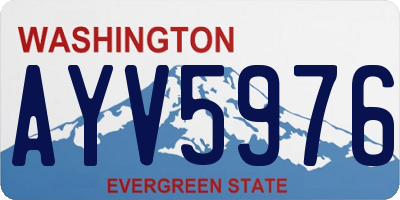 WA license plate AYV5976