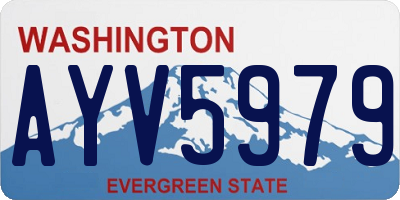 WA license plate AYV5979
