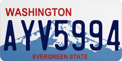 WA license plate AYV5994