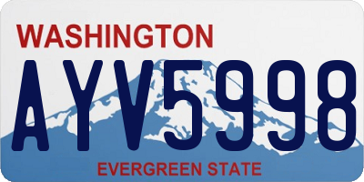 WA license plate AYV5998