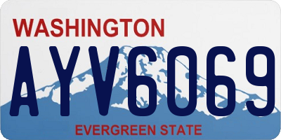 WA license plate AYV6069