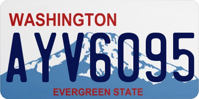 WA license plate AYV6095