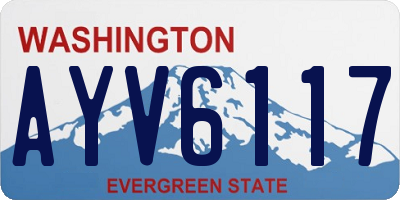 WA license plate AYV6117