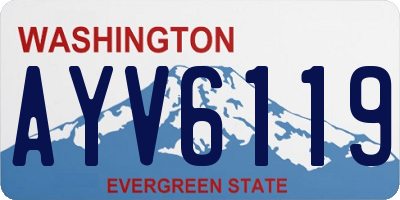 WA license plate AYV6119