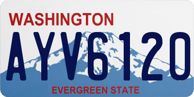 WA license plate AYV6120