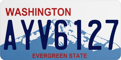 WA license plate AYV6127
