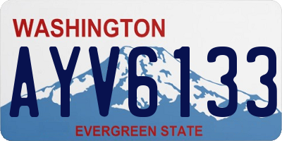 WA license plate AYV6133