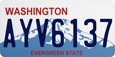 WA license plate AYV6137