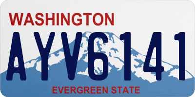 WA license plate AYV6141