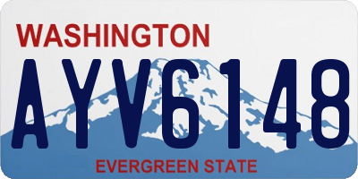 WA license plate AYV6148