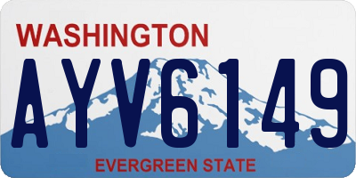 WA license plate AYV6149