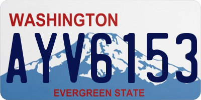 WA license plate AYV6153