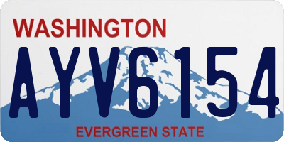 WA license plate AYV6154
