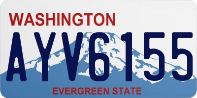 WA license plate AYV6155
