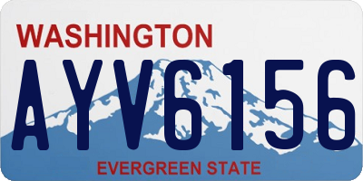 WA license plate AYV6156