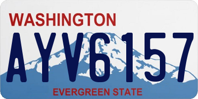 WA license plate AYV6157