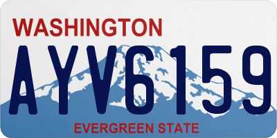 WA license plate AYV6159