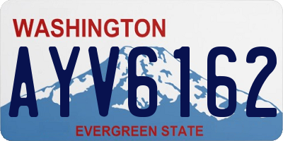 WA license plate AYV6162