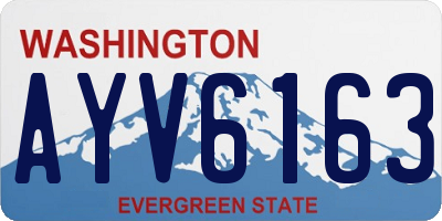 WA license plate AYV6163