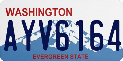 WA license plate AYV6164