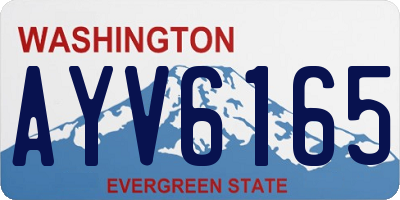 WA license plate AYV6165