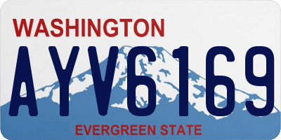 WA license plate AYV6169