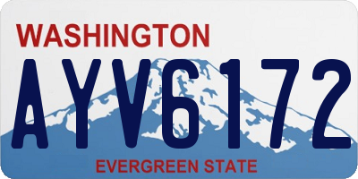 WA license plate AYV6172