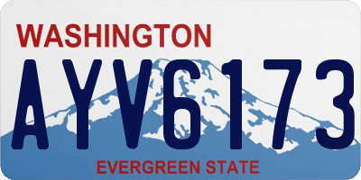WA license plate AYV6173