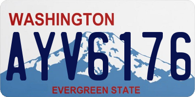 WA license plate AYV6176