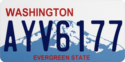 WA license plate AYV6177