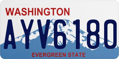 WA license plate AYV6180
