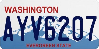 WA license plate AYV6207